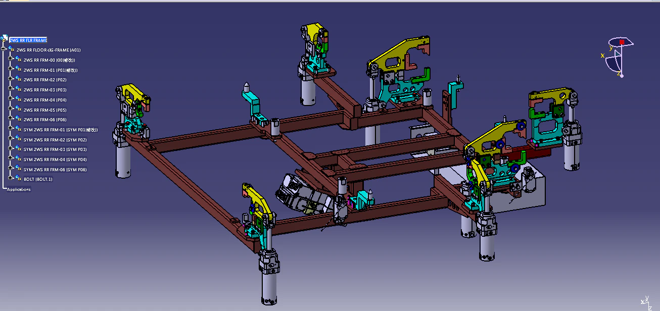 design of front floor fixture for a vehicle 3D Model .c4d .max .obj .3ds .fbx .stl .blend 