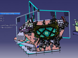 robot automatic welding workstation for automobile hood Model 3D