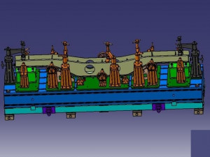 welding fixture for side beam of train bogie 3D Model