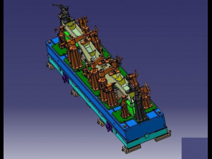 welding fixture for side beam of train bogie 3D Model