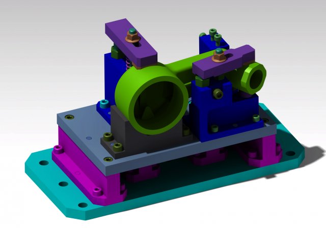 fixture of horizontal machining center 3D Model .c4d .max .obj .3ds .fbx .stl .blend 