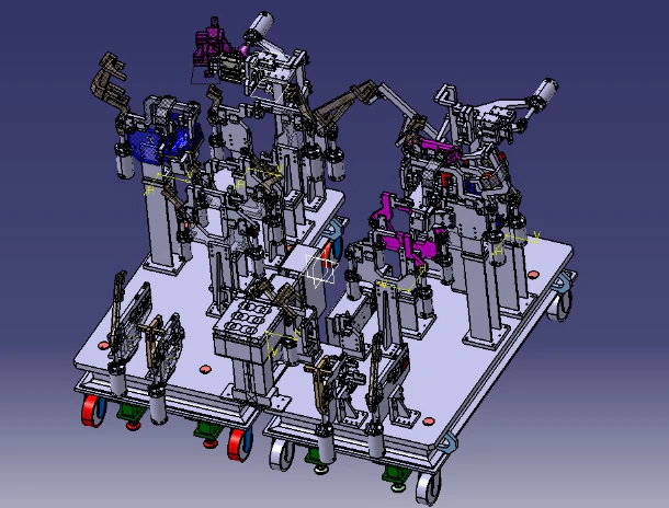 welding fixture for connecting plate of automobile front longitudinal beam 3D Model .c4d .max .obj .3ds .fbx .stl .blend 