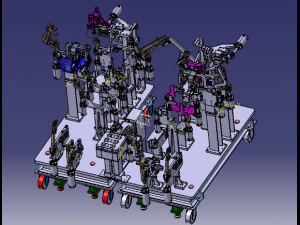 dispositivo di saldatura per il collegamento della piastra della trave longitudinale anteriore dell'automobile Modello 3D