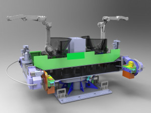 three axis horizontal rotary positioner Modèle 3D