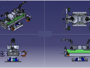 three axis horizontal rotary positioner 3D Model