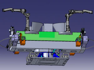 three axis horizontal rotary positioner 3D Model