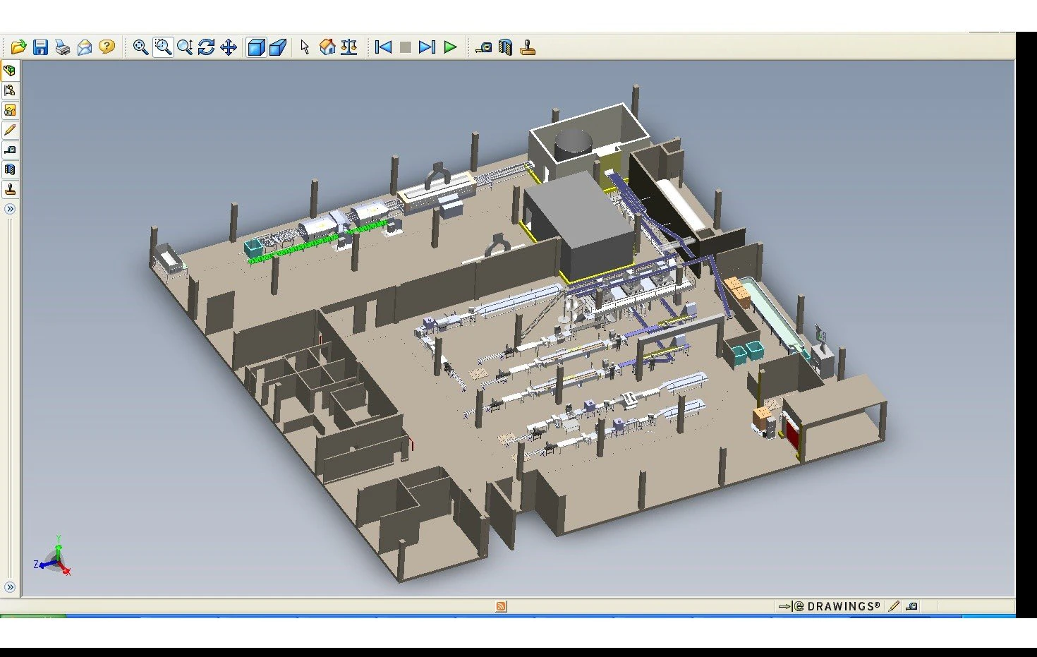 double layer assembly line 3D Model .c4d .max .obj .3ds .fbx .stl .blend 