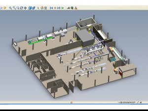 double layer assembly line 3D Model