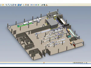 double layer assembly line Model 3D