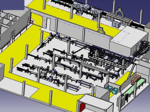 double layer assembly line 3D Model