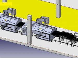 double layer assembly line 3D Model