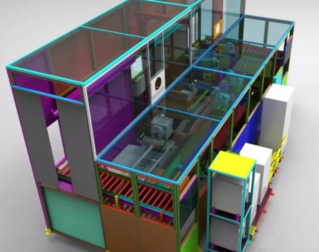 arc welding workstation with dual robots and double clamps Model 3D .c4d .max .obj .3ds .fbx .stl .blend 