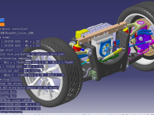 electric drive system of tesla electric vehicle including suspension structure 3D Model