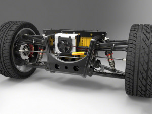 electric drive system of tesla electric vehicle including suspension structure 3D Model