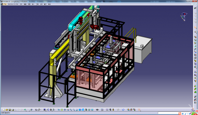 automatic engine cylinder production line Modello 3D .c4d .max .obj .3ds .fbx .stl .blend 
