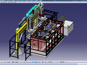 otomatik motor silindiri &uuml;retim hattı 3D Model