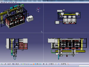 automatic engine cylinder production line 3D Model
