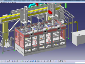 automatic engine cylinder production line 3D Model