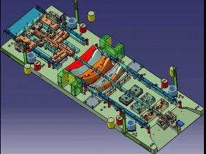 자동차 하드웨어 금형 전체 생산 CAD 도면 세트 3D 모델