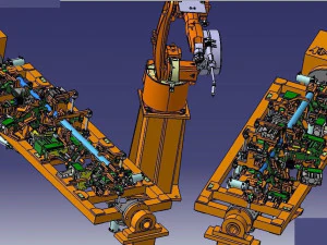 welding jig for welding of instrument frame welding beam 3D Model