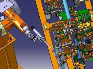 welding jig for welding of instrument frame welding beam 3D-Modell