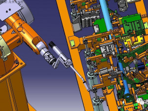welding jig for welding of instrument frame welding beam 3D-Modell