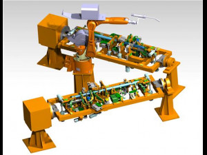 welding jig for welding of instrument frame welding beam 3D-Modell