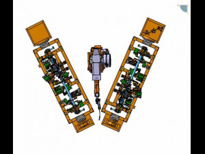 welding jig for welding of instrument frame welding beam 3D-Modell
