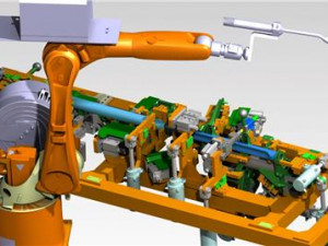welding jig for welding of instrument frame welding beam 3D-Modell