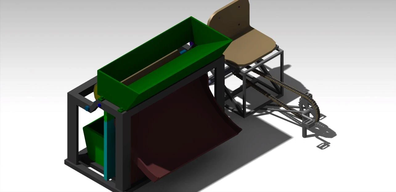 catia design of drawing of manual cotton gin 3D Model .c4d .max .obj .3ds .fbx .stl .blend 