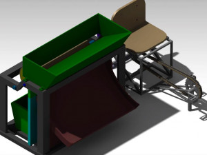catia design of drawing of manual cotton gin 3D Model