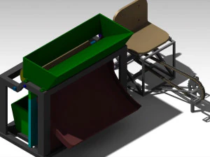 Catia-Entwurf der Zeichnung einer manuellen Baumwoll-Entk&ouml;rnungsmaschine 3D Modell