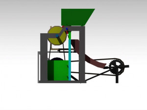 catia design of drawing of manual cotton gin Modelo 3D
