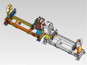 design of arc welding workstation with single robot and double fixture 3D Model