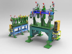 Конструкция сварочного приспособления для автомобильной поперечины 3D Модель