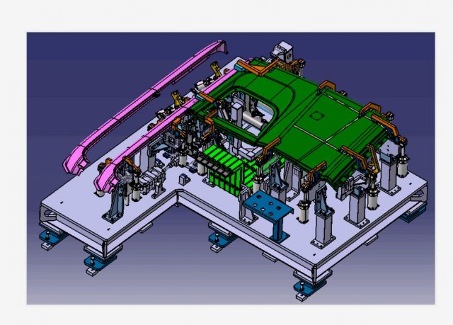 welding fixture for truck cab door 3D Модель .c4d .max .obj .3ds .fbx .stl .blend 