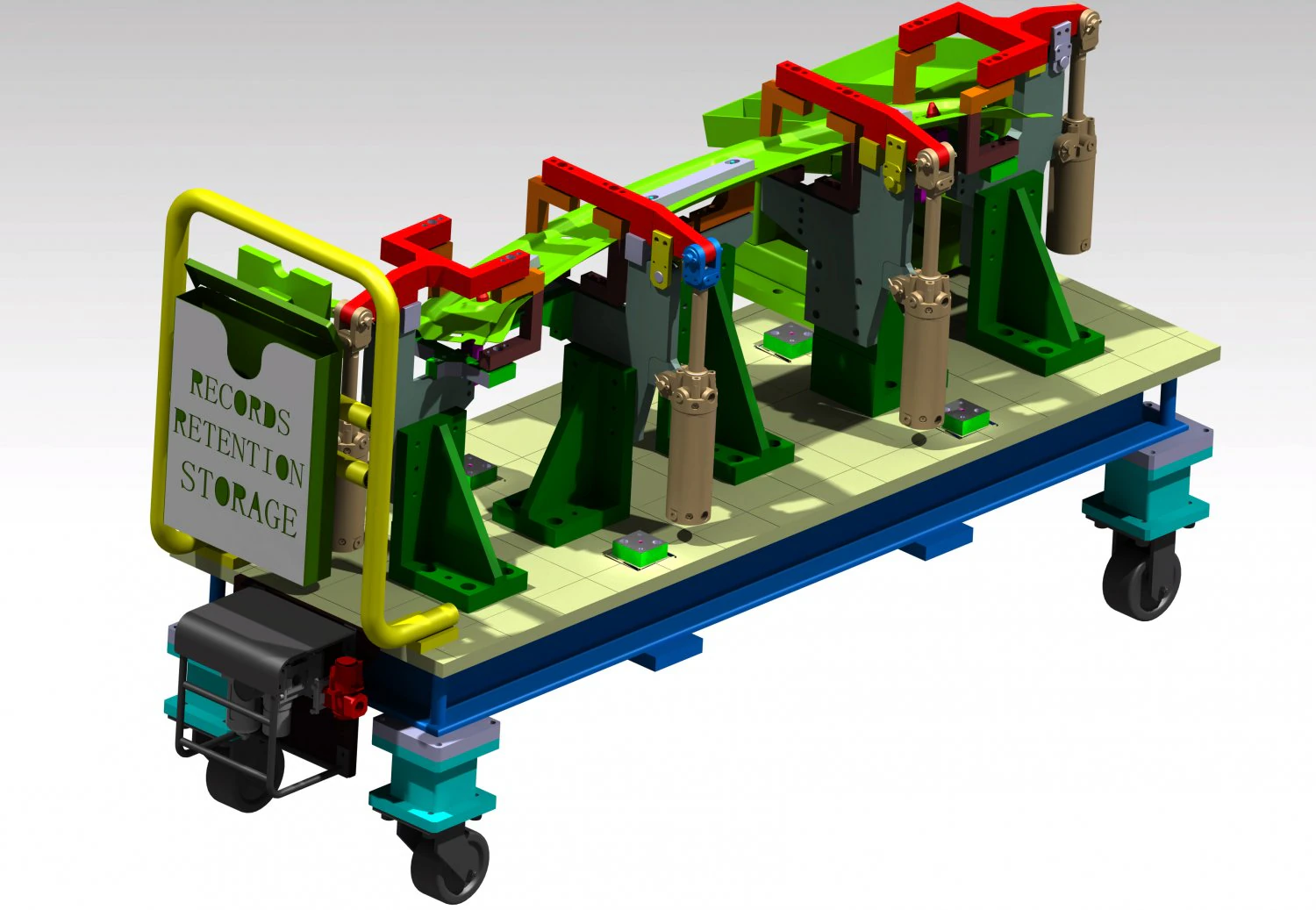 welding fixture for inner plate of car front anti collision beam 3D Model .c4d .max .obj .3ds .fbx .stl .blend 