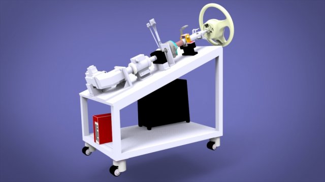 eps electric steering mechanism and test system 3D Модель .c4d .max .obj .3ds .fbx .stl .blend 