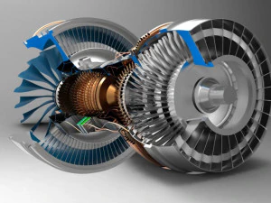 Mesin penerbangan sipil mesin listrik murni 1000g Model 3D