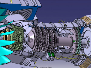 1000g pure electric enginecivil aviation engine 3D Model