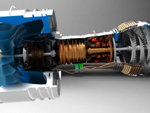 1000g pure electric enginecivil aviation engine 3D Model