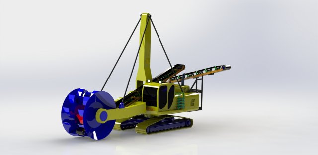 bucket-wheel reclaimer 3D मॉडल .c4d .max .obj .3ds .fbx .stl .blend 