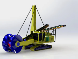 recuperador de rueda de cangilones Modelo 3D