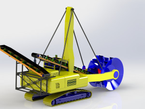 bucket-wheel reclaimer 3D मॉडल