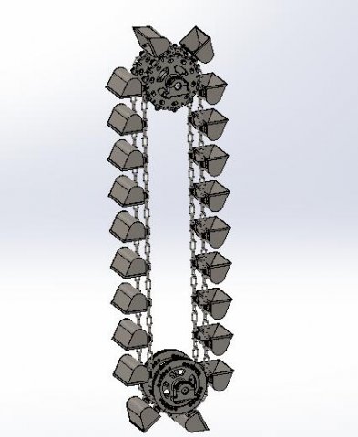 chain bucket elevator 3D Model .c4d .max .obj .3ds .fbx .stl .blend 