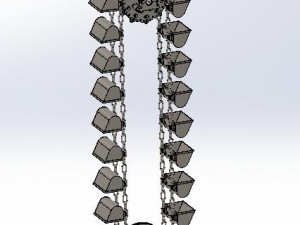 chain bucket elevator 3D Model