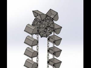 chain bucket elevator 3D Model