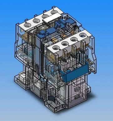 contactor detail structure cjx2-2510 3D Model .c4d .max .obj .3ds .fbx .stl .blend