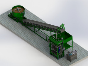 mixing plant conveyor belt brick making machine 3D Model