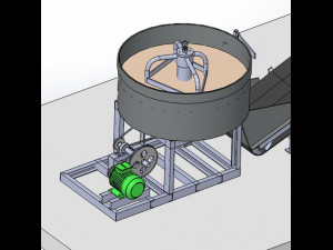 mixing plant conveyor belt brick making machine Modèle 3D